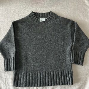 Zara Charcoal Turtleneck Cashmere Sweater